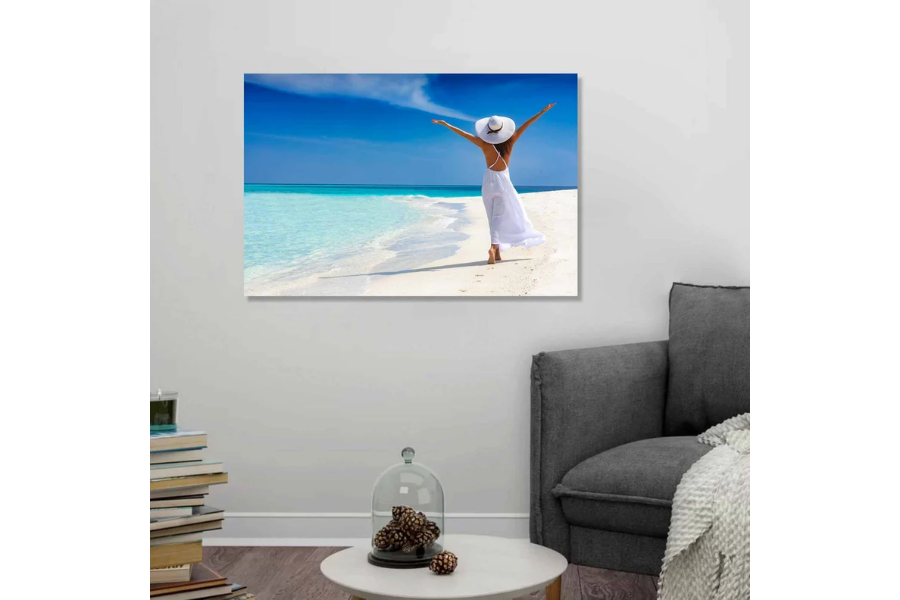CHARM Sea Breeze Glam Woman Modern Wall Art TG