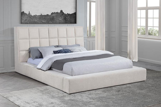Dreux Upholstered Panel Platform Bed - Venini Furniture 