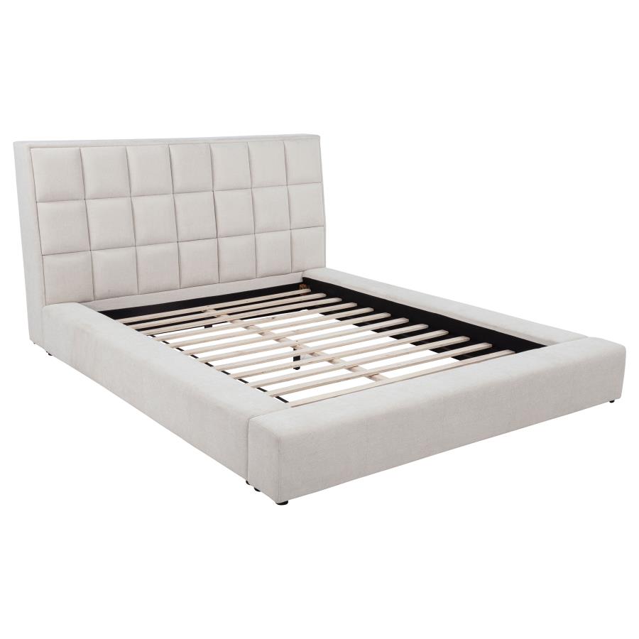 Dreux Upholstered Panel Platform Bed - Venini Furniture 