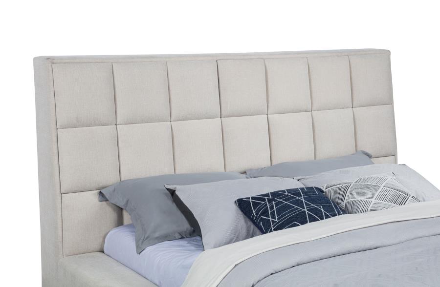 Dreux Upholstered Panel Platform Bed - Venini Furniture 