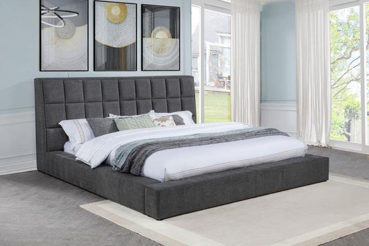 Dreux Upholstered Panel Platform Bed - Venini Furniture 