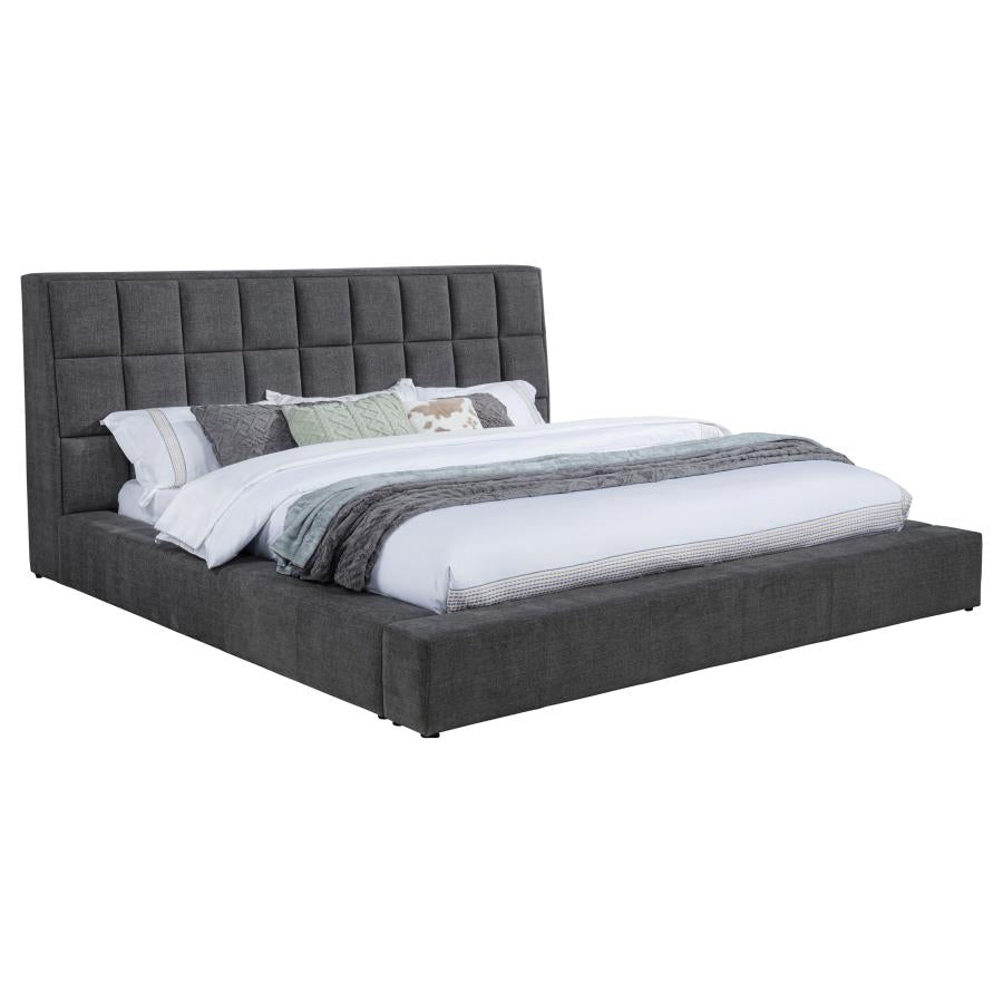 Dreux Upholstered Panel Platform Bed - Venini Furniture 