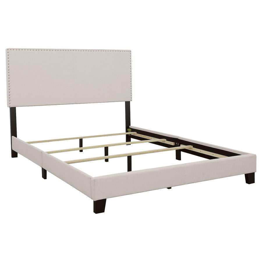 Boyd Upholstered Panel Bed Ivory - Venini Furniture 