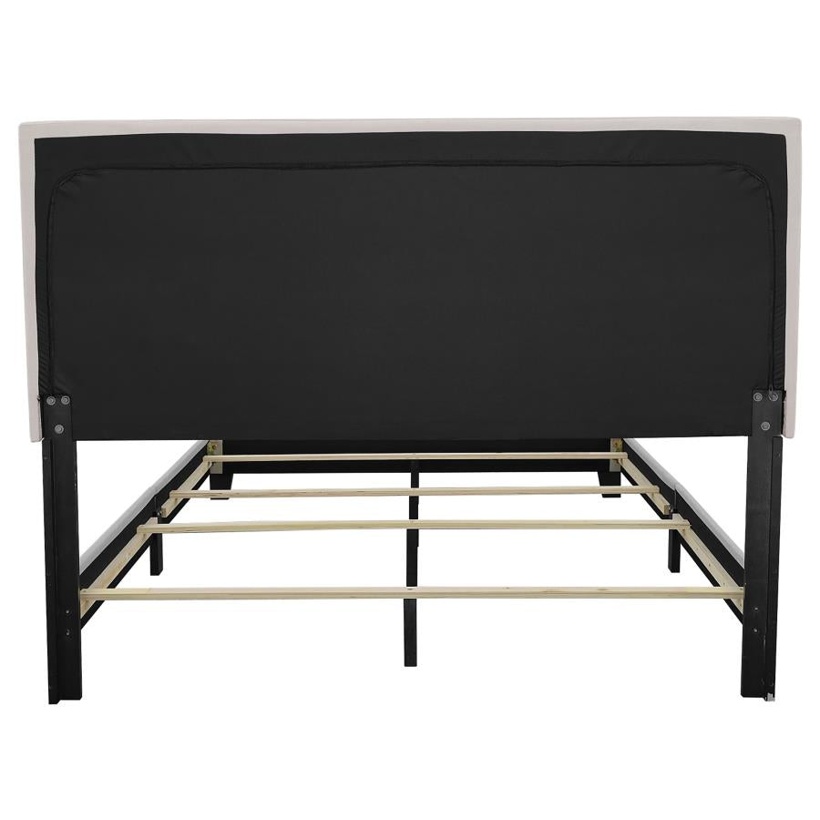 Boyd Upholstered Panel Bed Ivory - Venini Furniture 