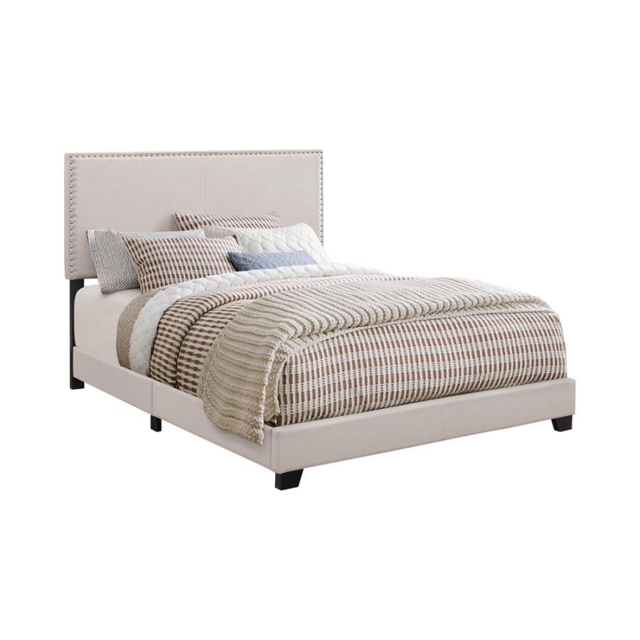 Boyd Upholstered Panel Bed Ivory - Venini Furniture 