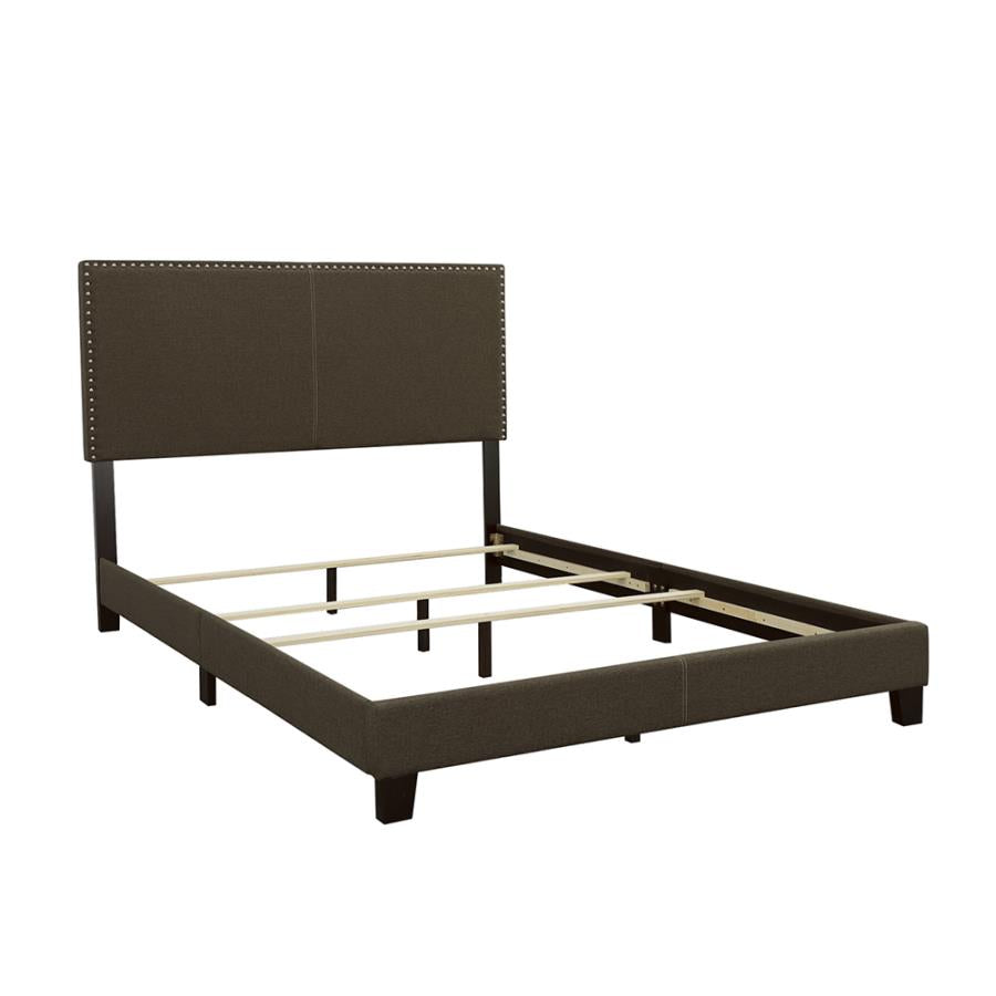 Boyd Upholstered Panel Bed Charcoal - Venini Furniture 