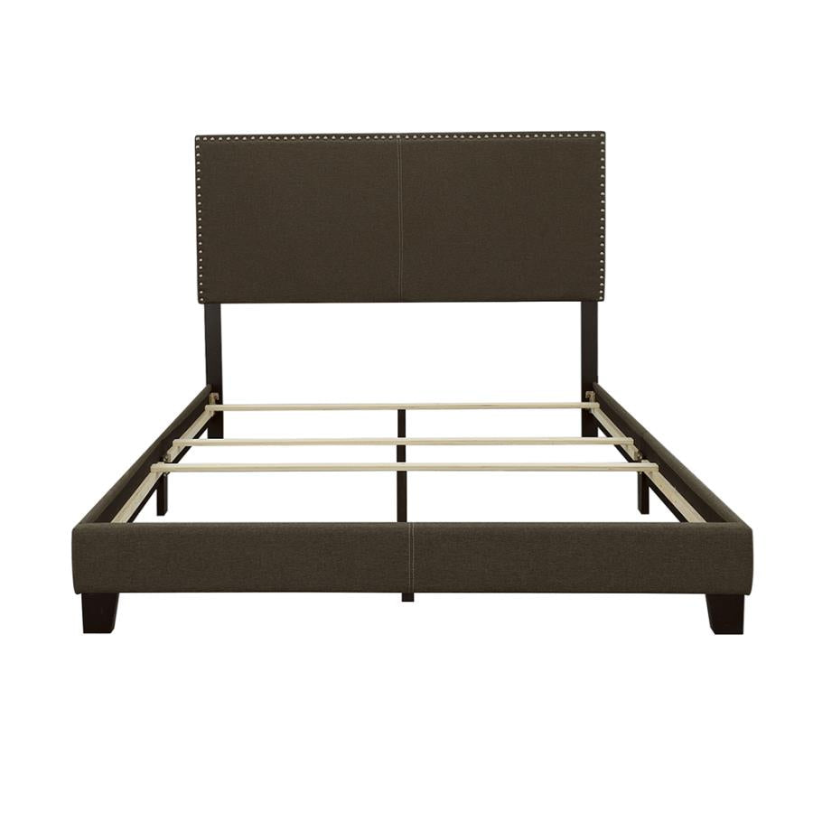 Boyd Upholstered Panel Bed Charcoal - Venini Furniture 