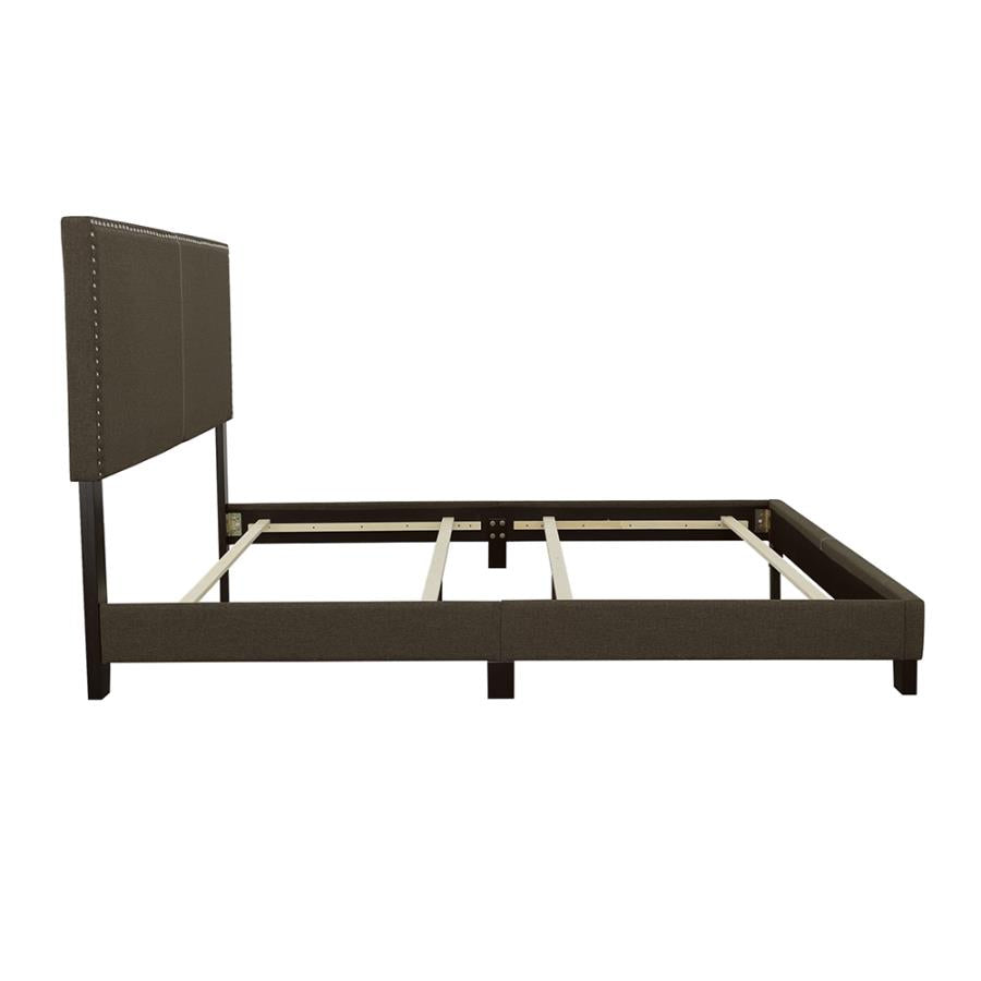 Boyd Upholstered Panel Bed Charcoal - Venini Furniture 