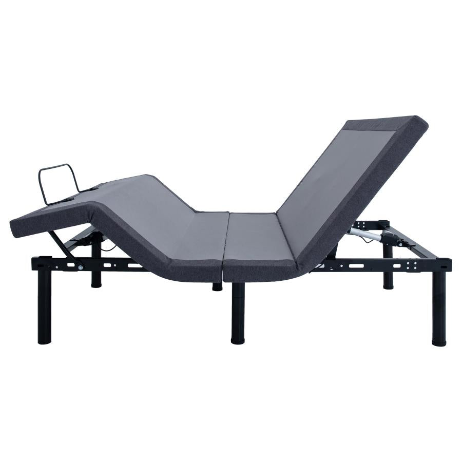 Clara Adjustable Bed Base Grey and Black.
