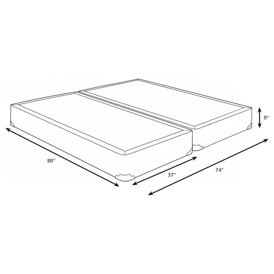 Mercer 9-inch Split Eastern King Standard Box Spring Foundation 350416KE - Venini Furniture 