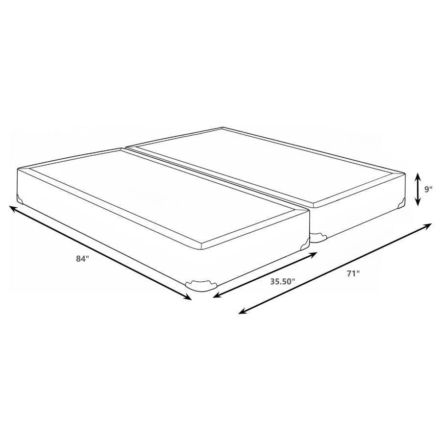 Mercer 9-inch Split California King Box Spring Foundation 350416KW - Venini Furniture 