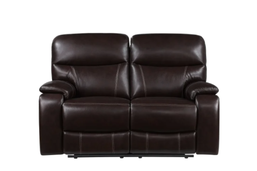 Fallon Leather Power Reclining Loveseat with Power Headrests Floor Model