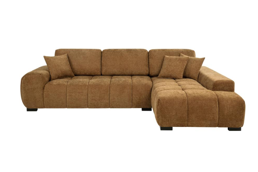 Octavia Upholstered Sectional Chaise Sofa Amber 509340 - Venini Furniture 