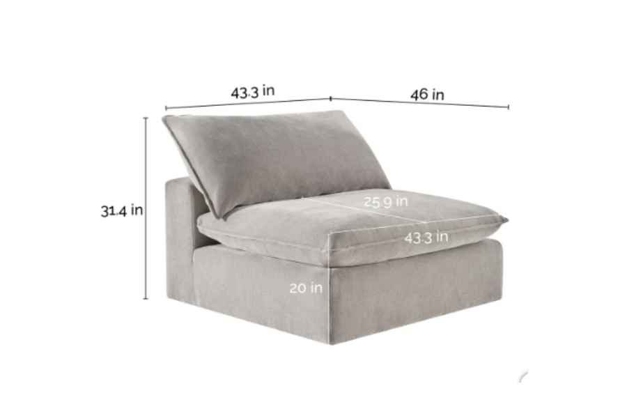 Sereen Fabric Armless Chair