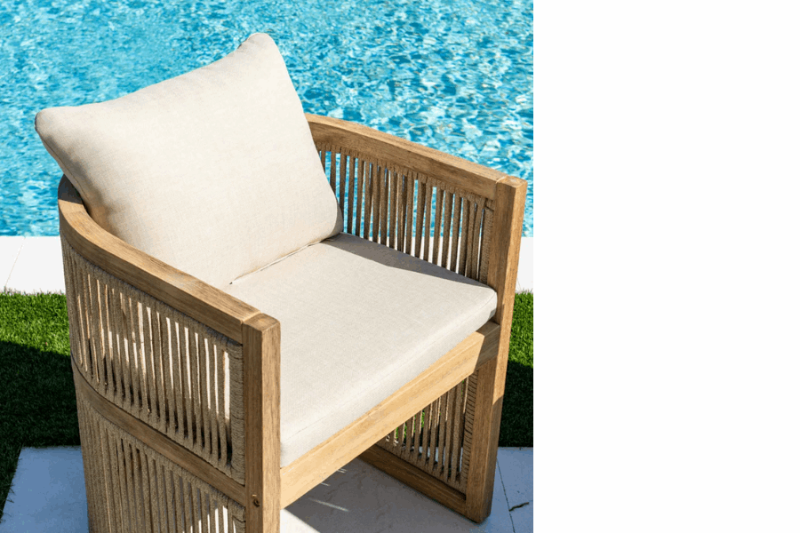 Panama Jack Cabo Set of 2 Barrel Dining Armchairs PJO-4401-NAT-BC