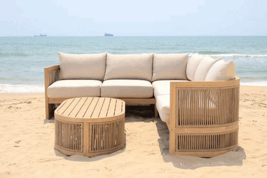 Panama Jack Cabo 3-Piece Sectional Seating Set PJO-4401-NAT-3SEC