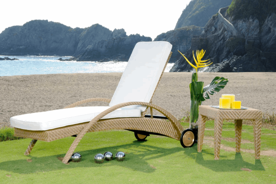 Panama Jack Austin Chaise Lounge with Cushion PJO-3801-NAT-CL-CUSH