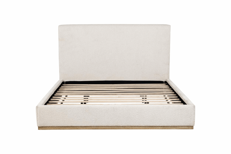 Knox Upholstered EASTERN Panel Bed Cream