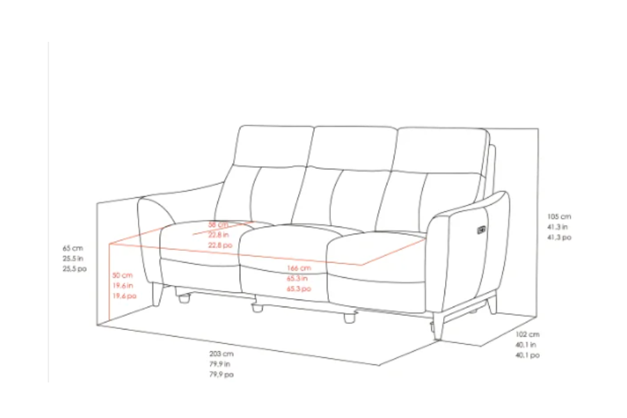 Crosslin Leather Power Reclining Sofa with Power Headrests FLOOR MODEL