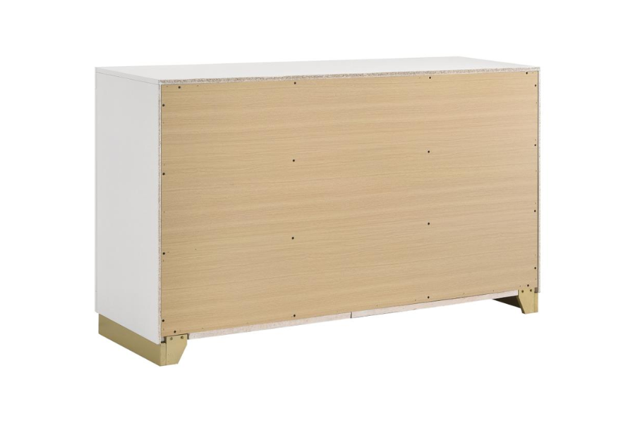 Caraway 6-drawer Dresser White 224773 - Venini Furniture 