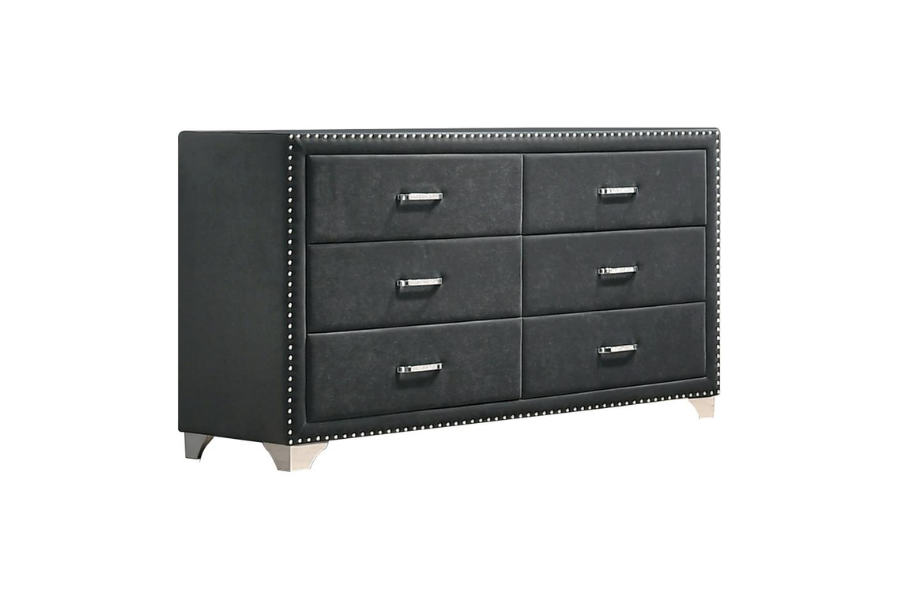 Barzini Upholstered Eastern King Wingback Bed Black 300643KE