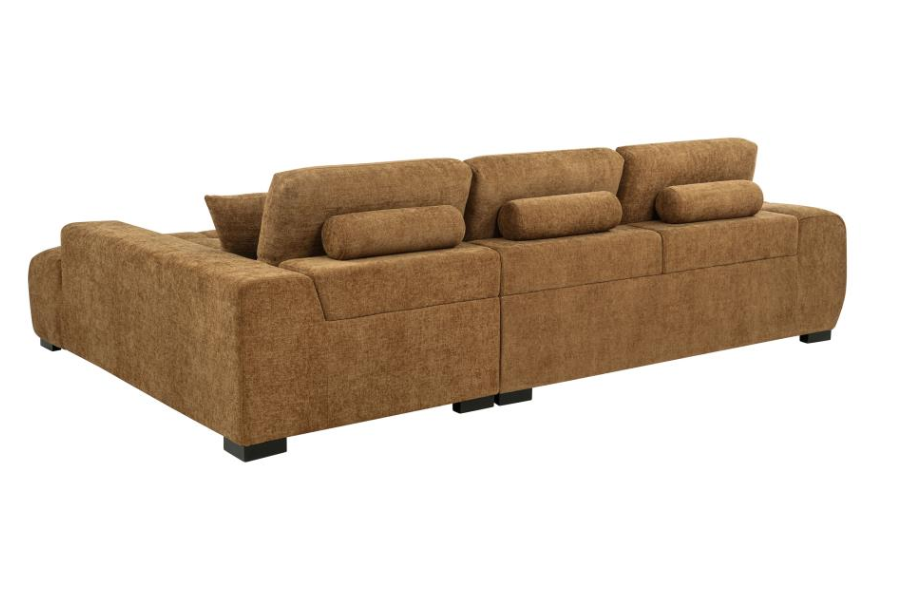 Octavia Upholstered Sectional Chaise Sofa Amber 509340 - Venini Furniture 