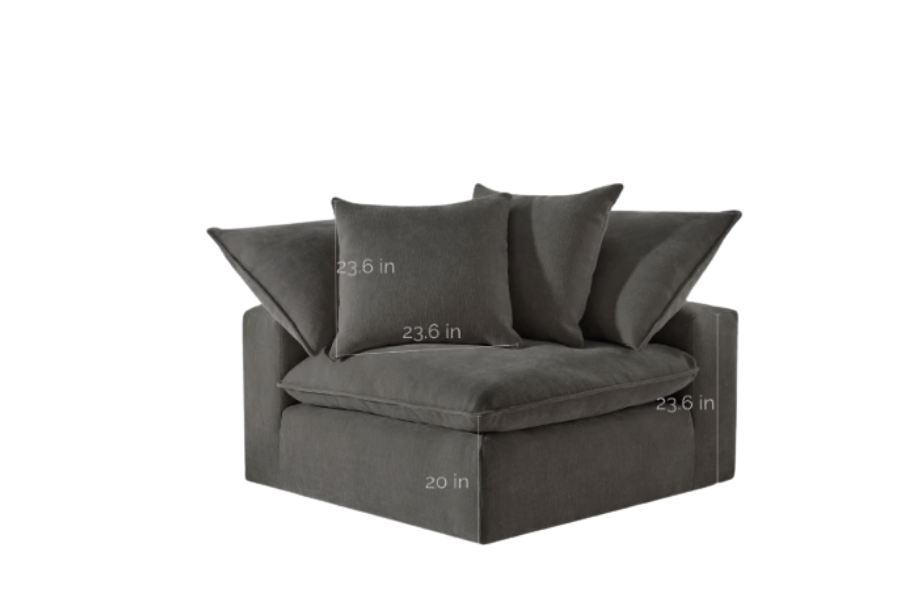 Sereen Fabric Corner Chair with 2 Pillows