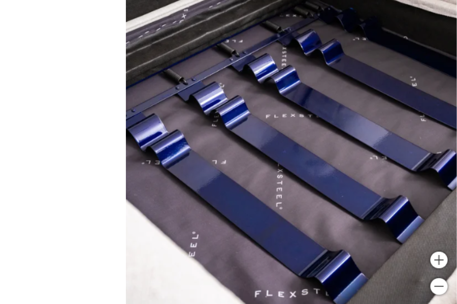 Flexsteel Modular Sectional with Storage Ottoman in Light Tan Floor Model