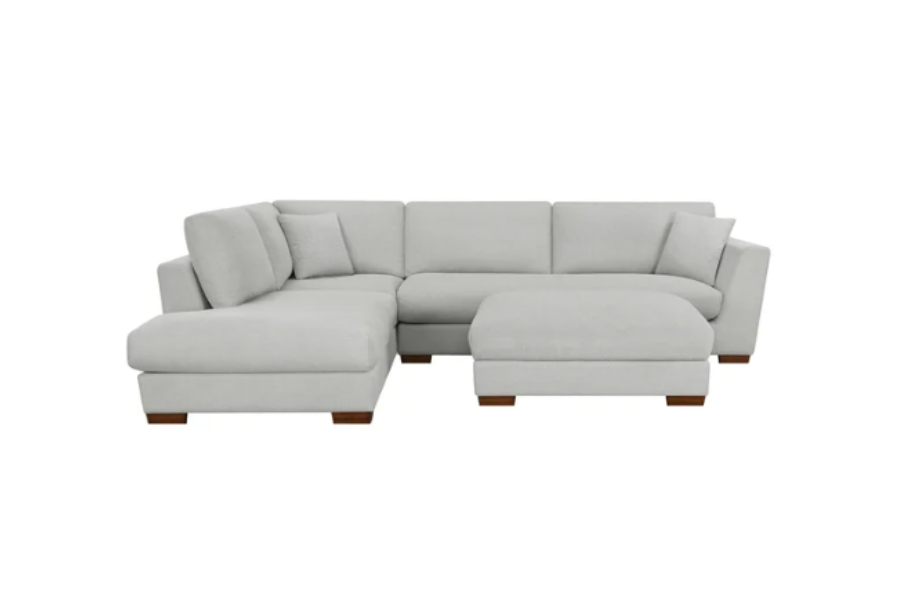 Henredon Larkin House Deep Seating Fabric Sectional with Storage Ottoman FLOOR MODEL