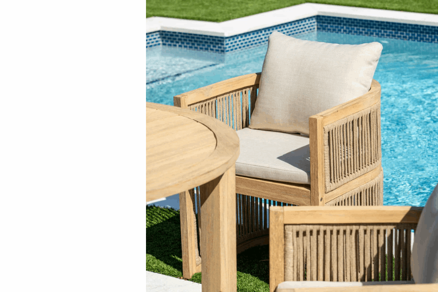 Panama Jack Cabo Set of 2 Barrel Dining Armchairs PJO-4401-NAT-BC