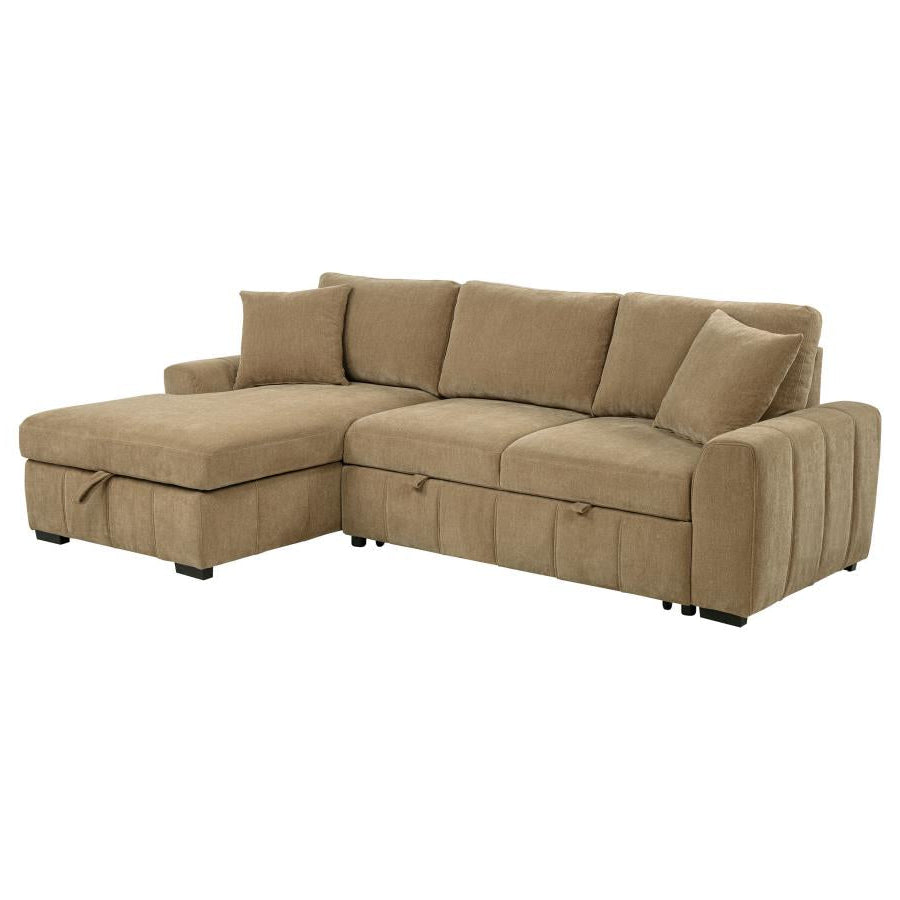 Pastrana Upholstered Sleeper Sectional Sofa RAF Chaise Grey 500359, LAF Chaise Grey 500349, LAF Chaise Camel 500358 &  RAF Chaise Camel 500348 - Venini Furniture 