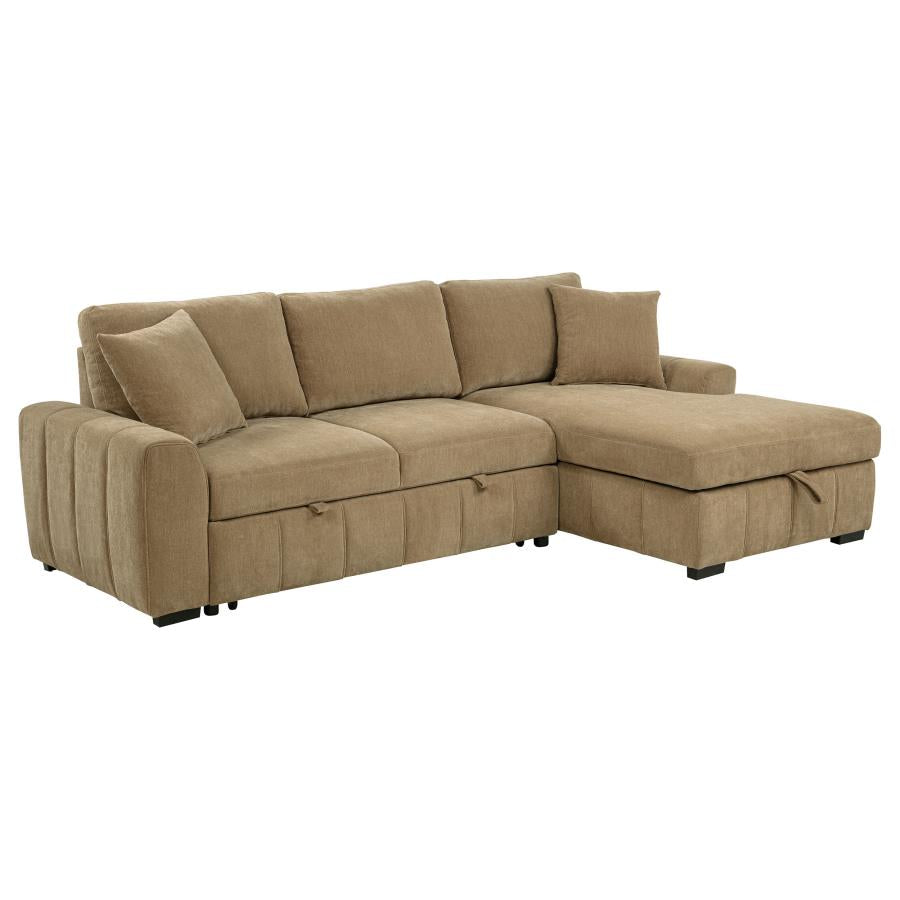 Pastrana Upholstered Sleeper Sectional Sofa RAF Chaise Grey 500359, LAF Chaise Grey 500349, LAF Chaise Camel 500358 &  RAF Chaise Camel 500348 - Venini Furniture 