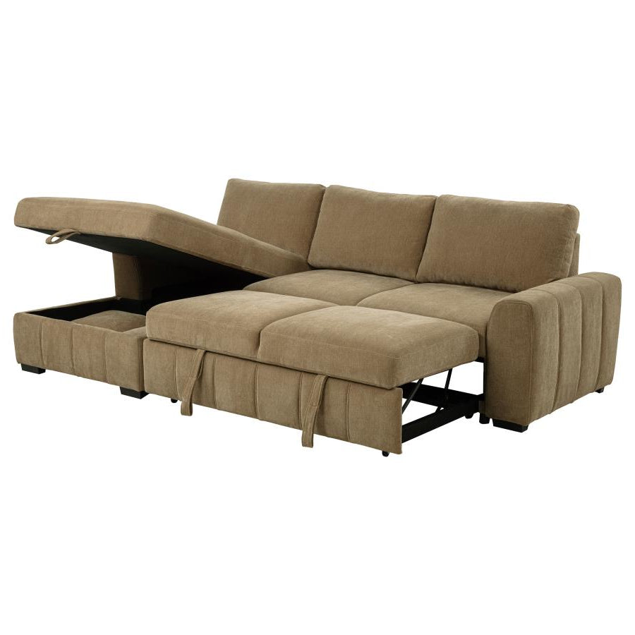Pastrana Upholstered Sleeper Sectional Sofa RAF Chaise Grey 500359, LAF Chaise Grey 500349, LAF Chaise Camel 500358 &  RAF Chaise Camel 500348 - Venini Furniture 