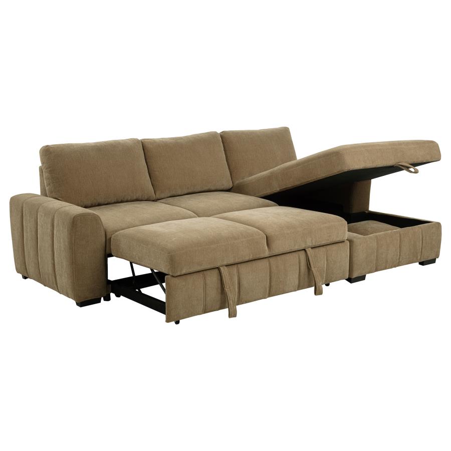 Pastrana Upholstered Sleeper Sectional Sofa RAF Chaise Grey 500359, LAF Chaise Grey 500349, LAF Chaise Camel 500358 &  RAF Chaise Camel 500348 - Venini Furniture 