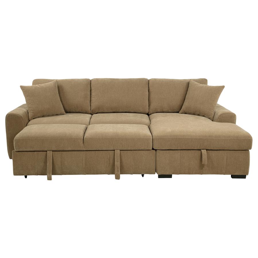 Pastrana Upholstered Sleeper Sectional Sofa RAF Chaise Grey 500359, LAF Chaise Grey 500349, LAF Chaise Camel 500358 &  RAF Chaise Camel 500348 - Venini Furniture 