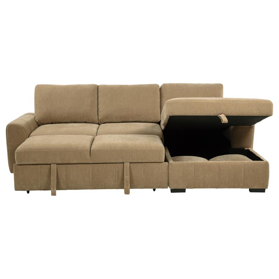 Pastrana Upholstered Sleeper Sectional Sofa RAF Chaise Grey 500359, LAF Chaise Grey 500349, LAF Chaise Camel 500358 &  RAF Chaise Camel 500348 - Venini Furniture 