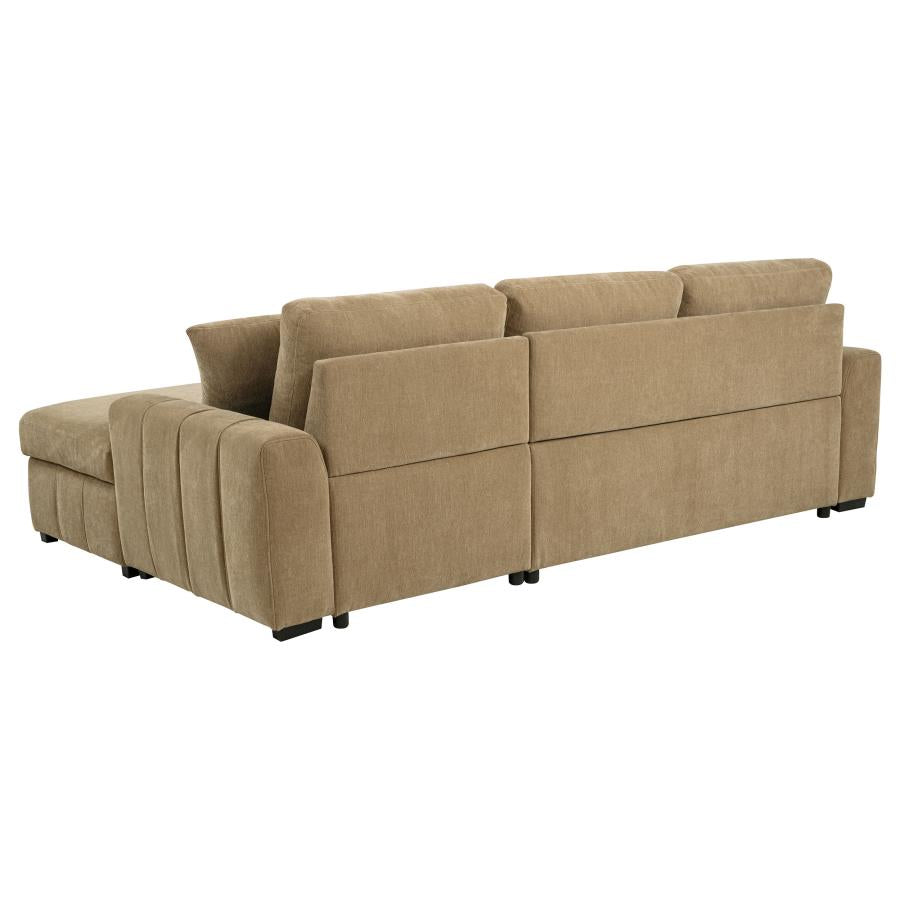 Pastrana Upholstered Sleeper Sectional Sofa RAF Chaise Grey 500359, LAF Chaise Grey 500349, LAF Chaise Camel 500358 &  RAF Chaise Camel 500348 - Venini Furniture 