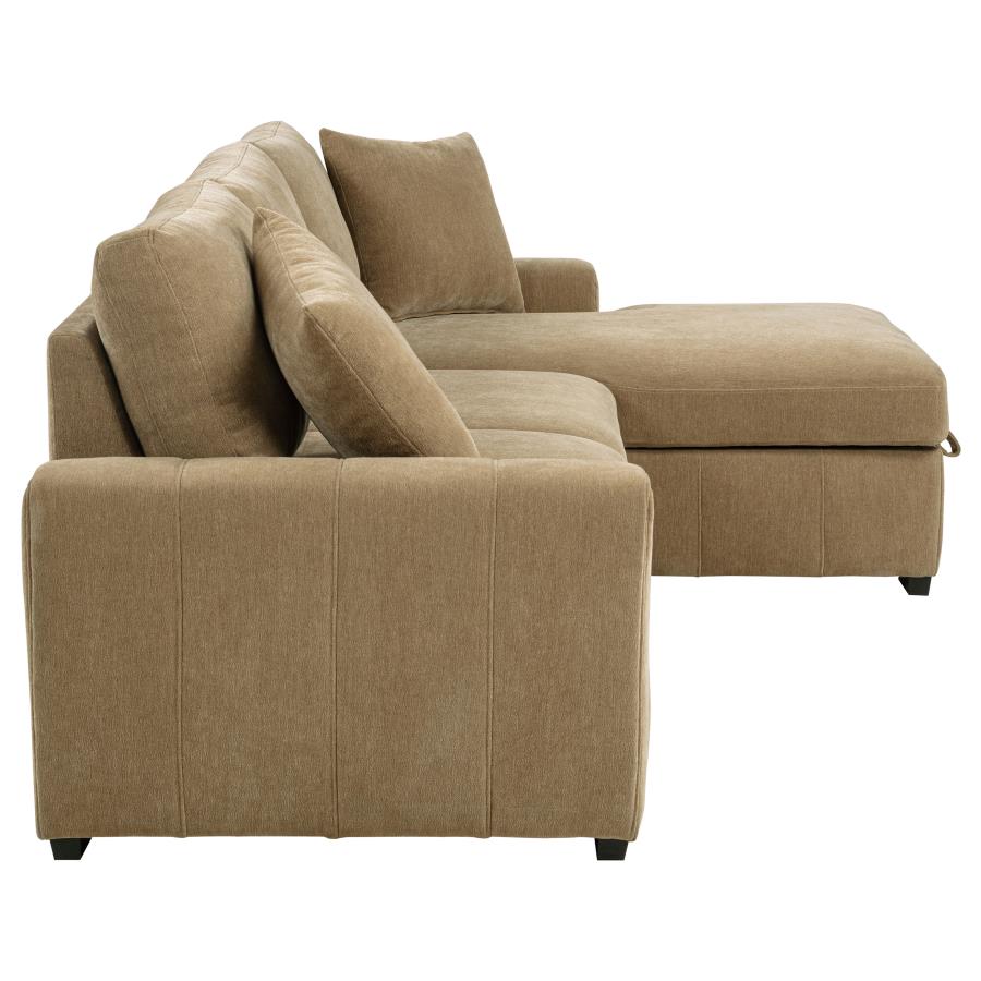 Pastrana Upholstered Sleeper Sectional Sofa RAF Chaise Grey 500359, LAF Chaise Grey 500349, LAF Chaise Camel 500358 &  RAF Chaise Camel 500348 - Venini Furniture 