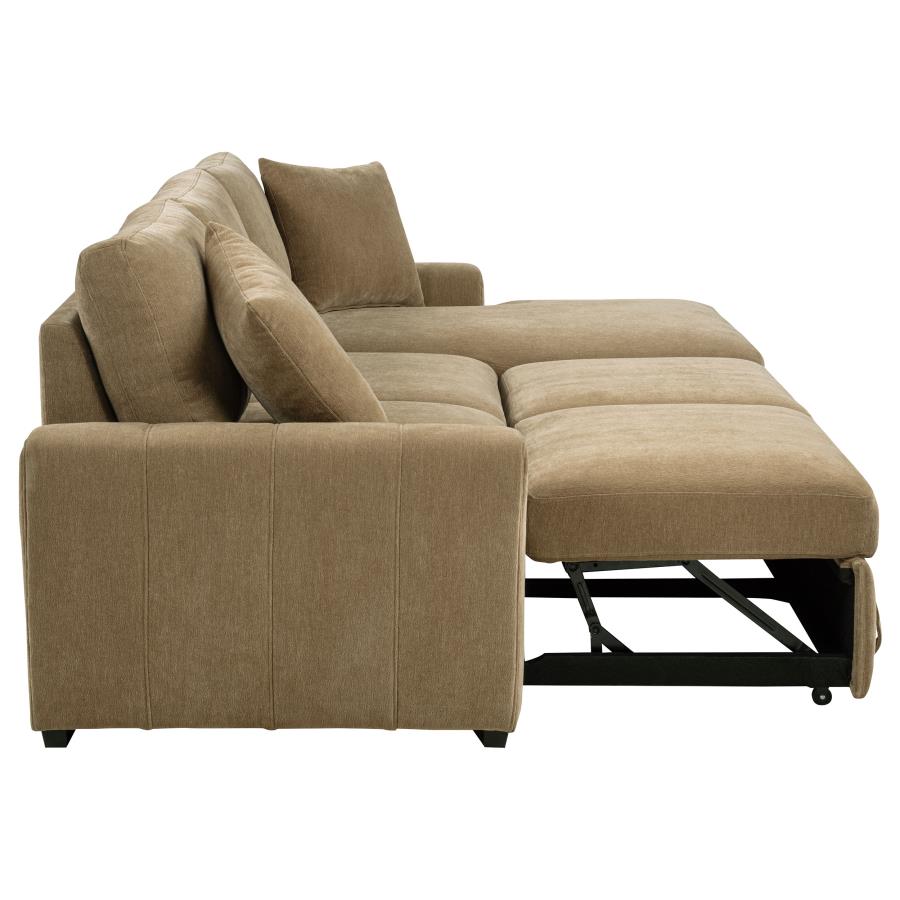 Pastrana Upholstered Sleeper Sectional Sofa RAF Chaise Grey 500359, LAF Chaise Grey 500349, LAF Chaise Camel 500358 &  RAF Chaise Camel 500348 - Venini Furniture 