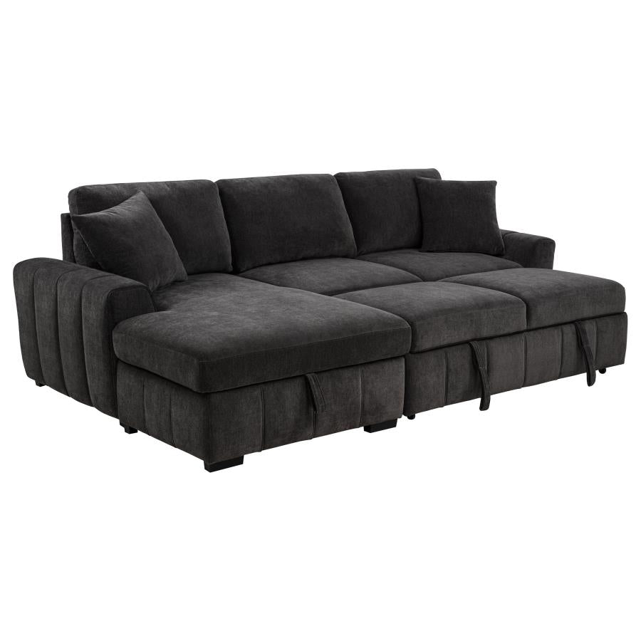 Pastrana Upholstered Sleeper Sectional Sofa LAF Chaise - Venini Furniture 