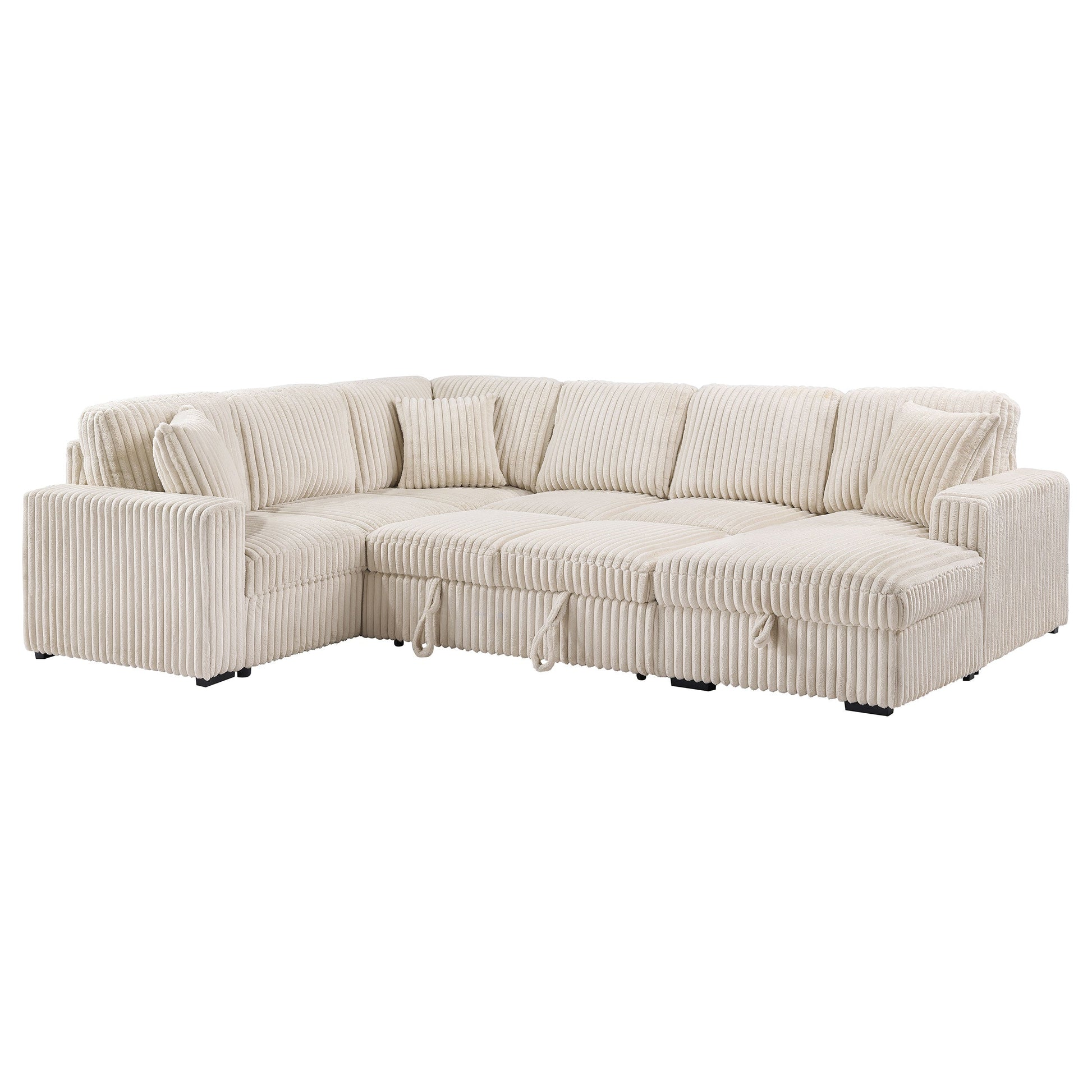 Devonshire Sleeper Sectional Sofa Camel 501205 - Venini Furniture 
