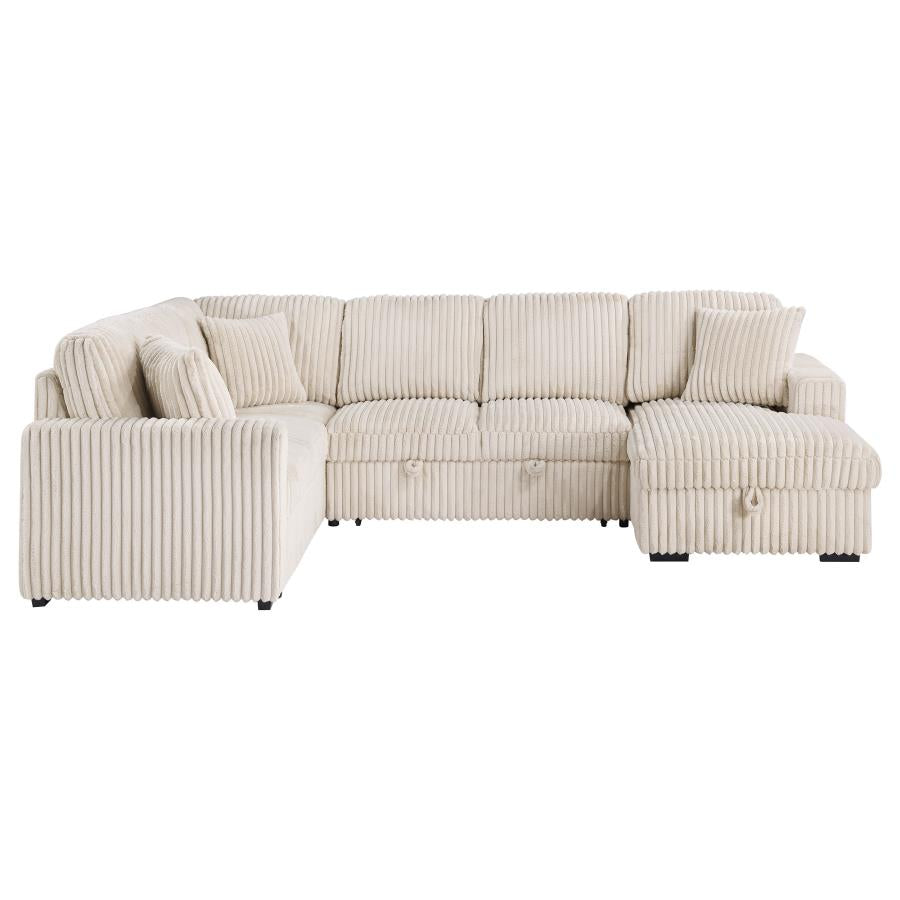 Devonshire Sleeper Sectional Sofa Camel 501205 - Venini Furniture 
