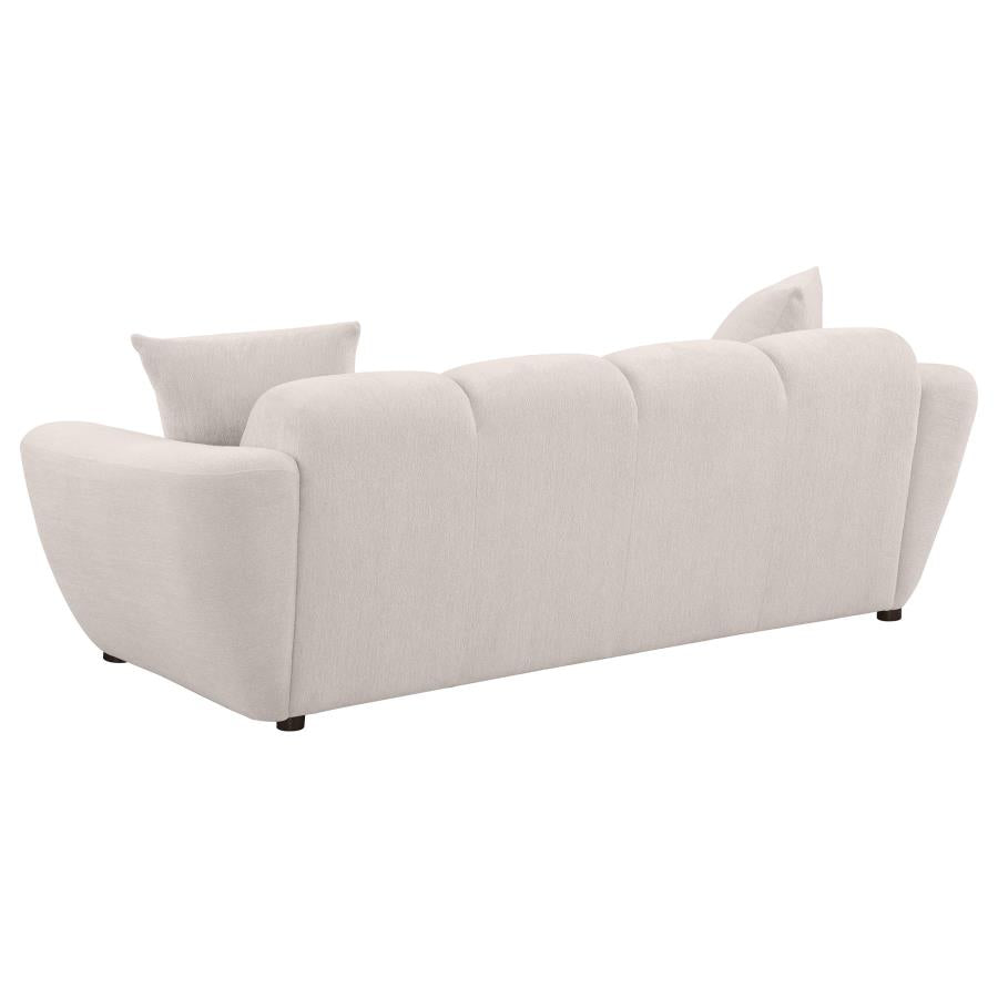 Destino 2-piece Chenille Splayed Arm Sofa Set Greige