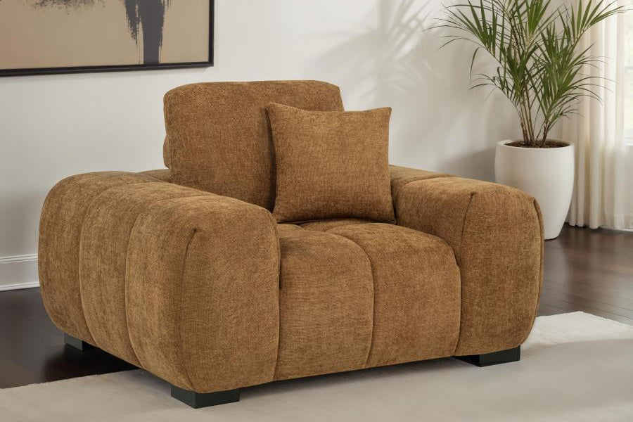 Octavia Upholstered Track Arm Accent Chair - Venini Furniture 