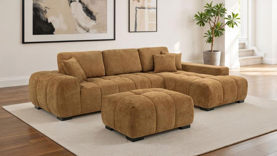 Octavia Upholstered Rectangular Ottoman - Venini Furniture 