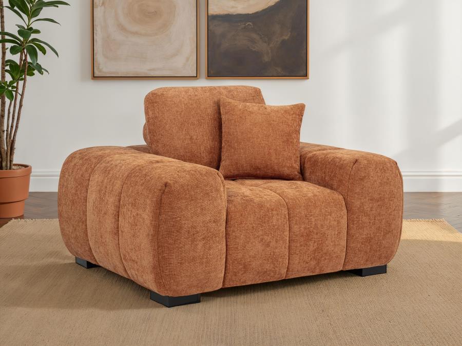Octavia Upholstered Track Arm Accent Chair - Venini Furniture 