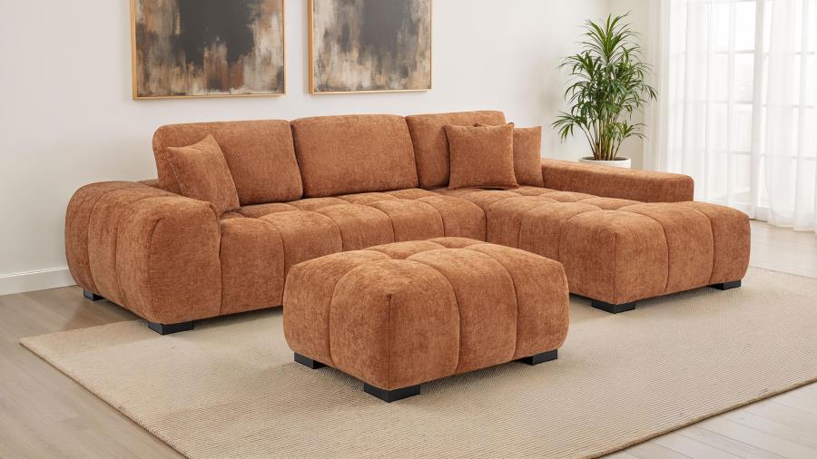 Octavia Upholstered Rectangular Ottoman - Venini Furniture 