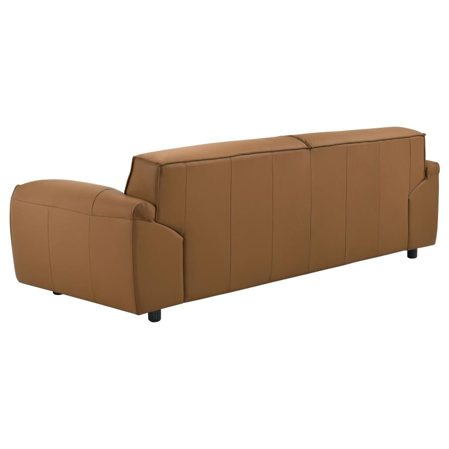 Buxton Top Grain Leather Upholstered Sofa or Loveseat or Sofa + Loveseat Orange