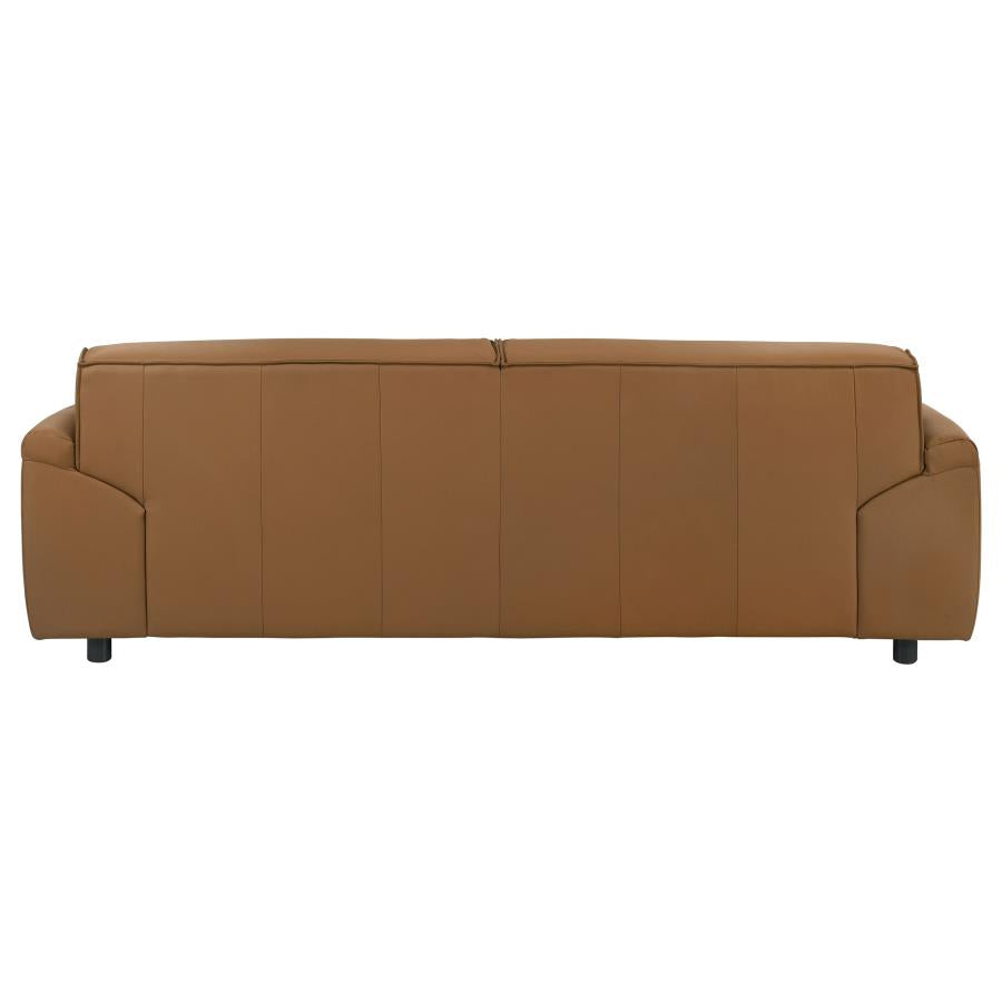 Buxton Top Grain Leather Upholstered Sofa or Loveseat or Sofa + Loveseat Orange