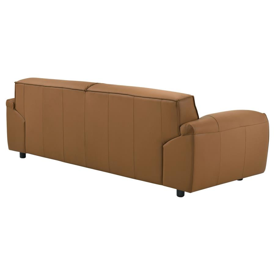 Buxton Top Grain Leather Upholstered Sofa or Loveseat or Sofa + Loveseat Orange
